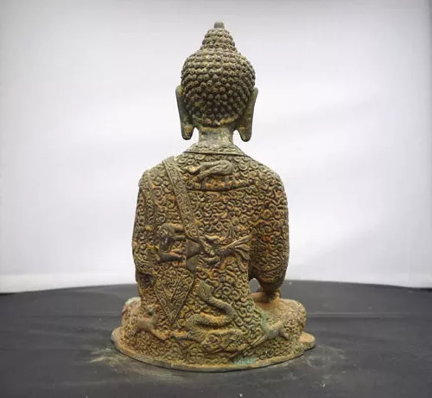 Antique buddhism Joss pure bronze sakyamuni Amitabha buddha Old Statues