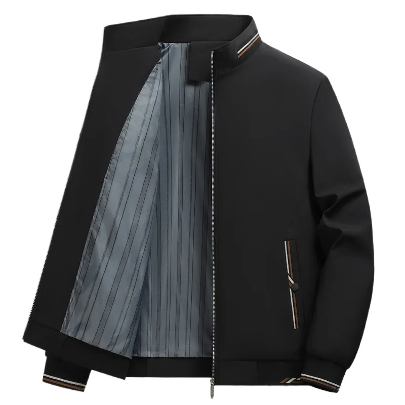 

Mens Jacket Casual Fashionable, High Quality Stand Collar Light Outerwear Windproof Comfortable Slim Fit Coat for Walking Sports