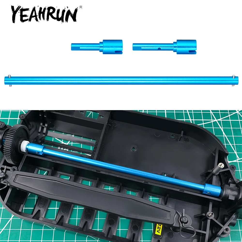 YEAHRUN Auminum Alloy Central Drive Shaft w/ Diff Propeller Joint Set for Tamiya TT01 Upgrade Parts 1/10 RC Car Upgrades Parts