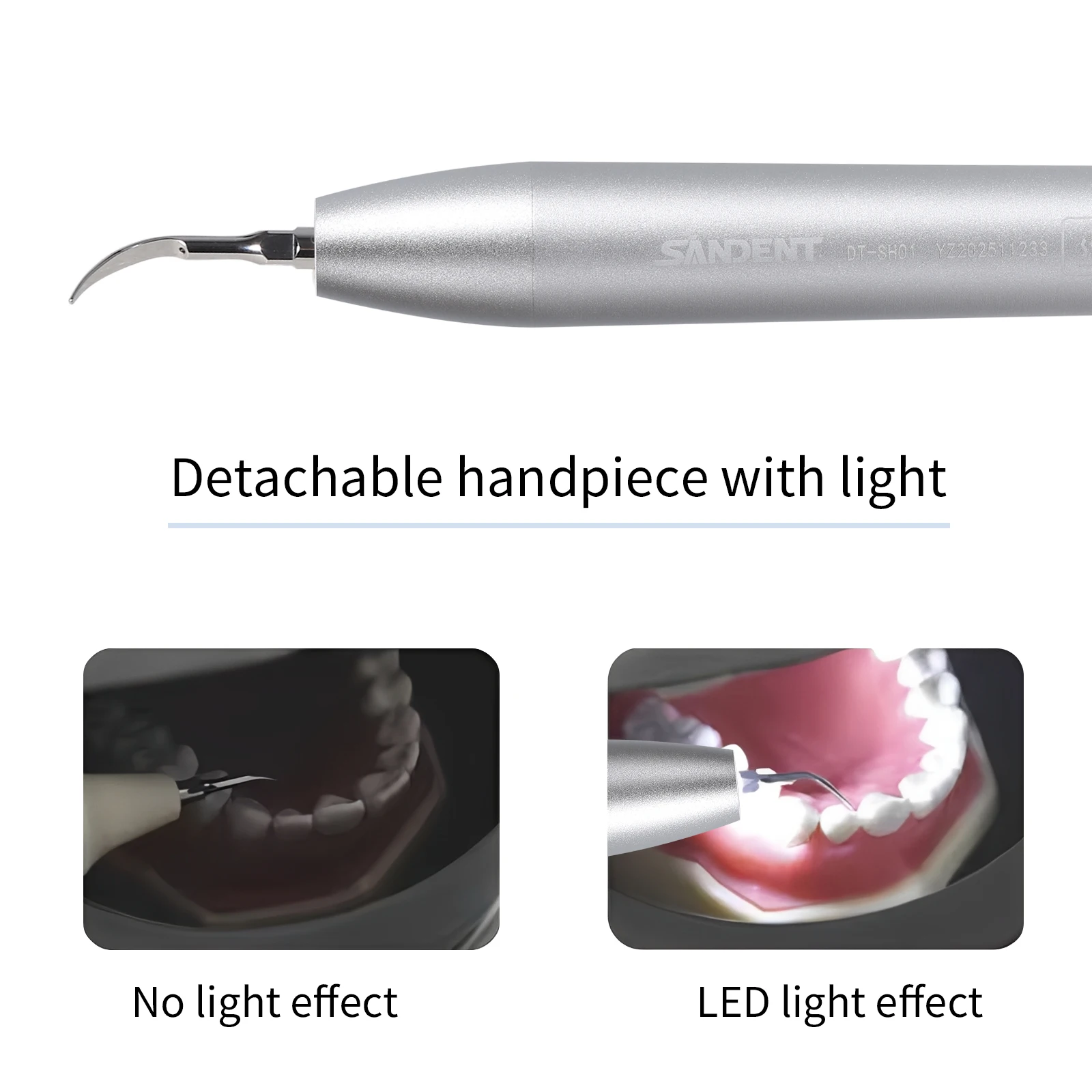 

Съемный стоматологический ультразвуковой скалер, насадка для масштабирования, светодиодный стоматологический ультразвуковой скалер, ручка, подходит для EMS Woodpecker