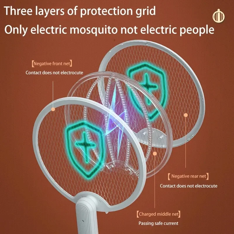 Pest Control Fast Mosquito Trap Intelligent Household Recharg eable Bug Zapper Electric Shock Mosquito Swatter Rotation Zappers