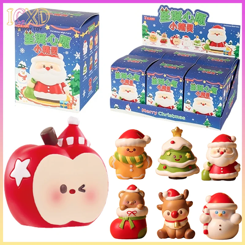 

Christmas Themed Blind Box Decorations Scene Setting Santa Snowman Ornaments Atmosphere Tabletop Gifts Trendy Toy Collectibles
