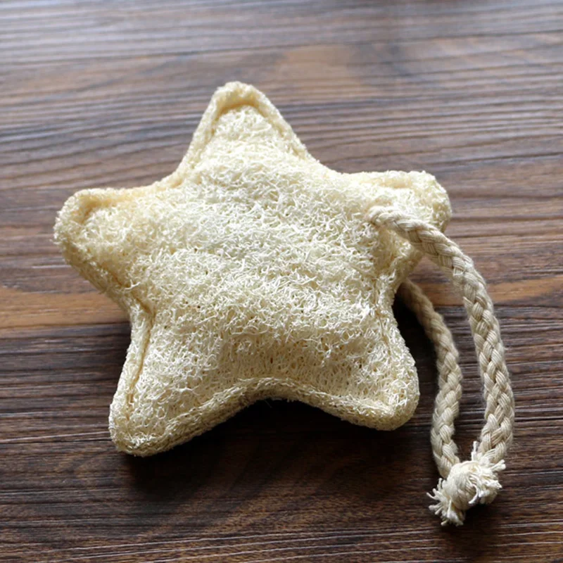 1 قطعة اللوف الإسفنج كرة استحمام دش فرك حمام دش الجسم غسل فرشاة الظهر سبا منظف الجسم التقشير الأسماك الدب ستار لوفا