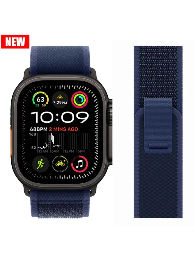 Trail Loop für Apple Watch Ultra 2 Band 49 mm 44 mm 40 mm 45 mm 41 mm 42 mm 38 Correa Armband iWatch Serie 7 6 SE 8 9 10 46 mm Riemen