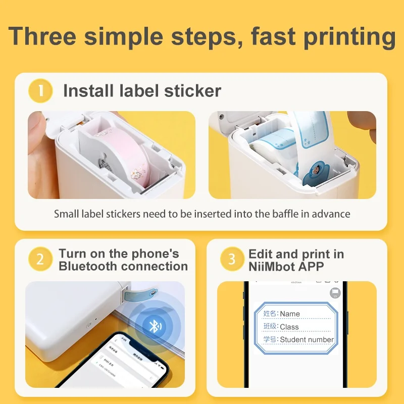 Niimbot D101 Bluetooth Printer 20-25Mm Label Paper For Office Home Shop Retail Use