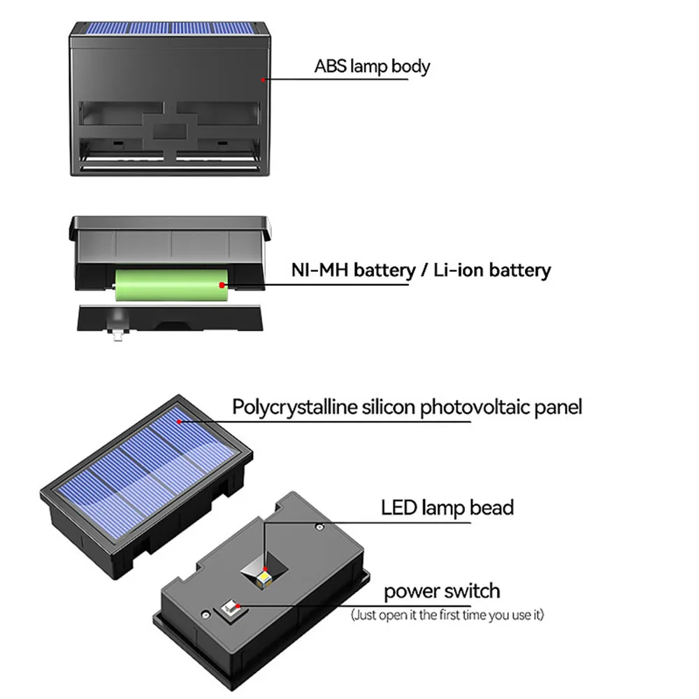 T-SUN-Waterproof RGB Solar Wall Lights, cerca ao ar livre, luzes da escada, luzes do pátio exterior, 2 pacotes, 4 pacotes