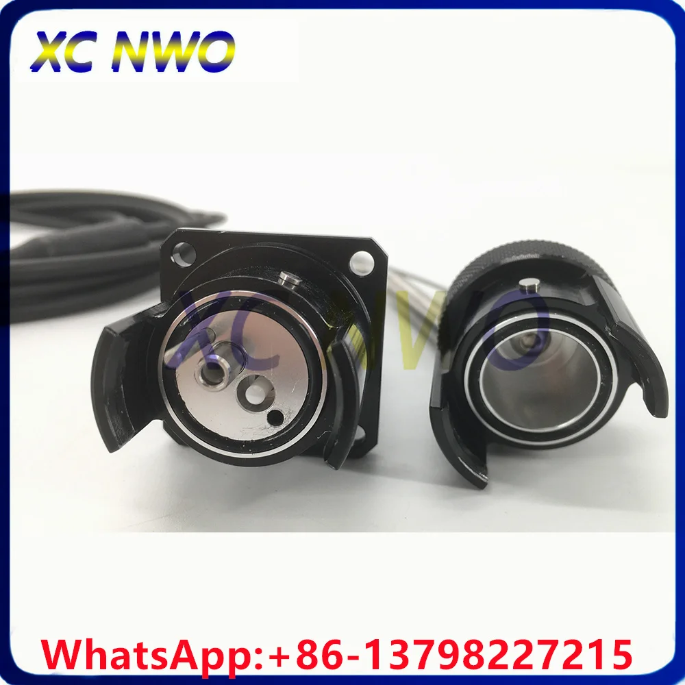 4C,50/125,5.0mm,TPU Armored Cable,Tactical Cable Connector 2M Square Type to LC/UPC Fiber Patch cord,30cm from Plug to LC/UPC