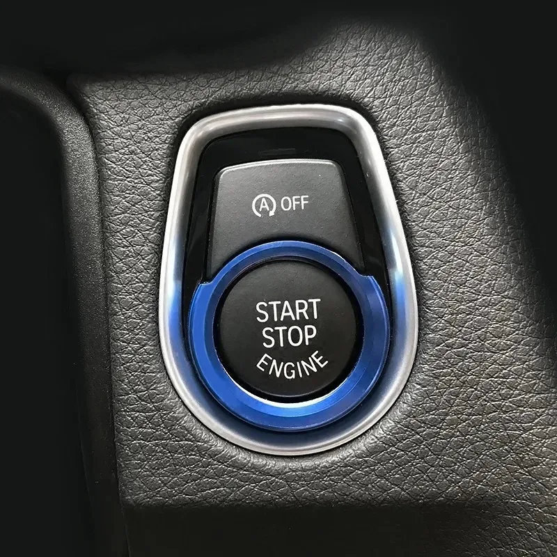 1 Stück für BMW 1 2 3 4 Serie X1 F48 F20 F21 F30 F32 F33 F34 F36 F45 F46 Auto Motorstartknopf Aufkleber Zündschlüsselring Zierleiste – Detail 6
