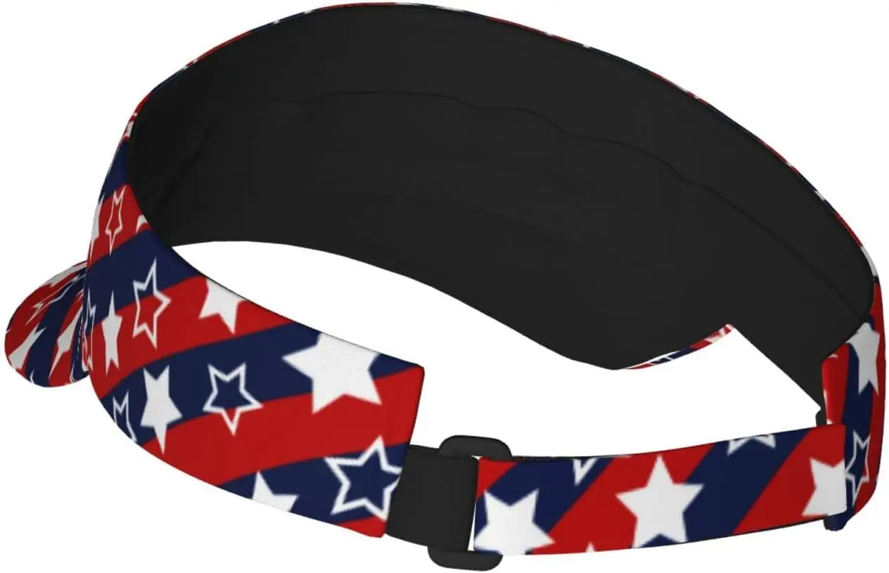 Topi Pelindung Matahari Bendera Amerika Topi Pantai Pelindung Matahari Musim Panas Topi Pelindung Bendera AS Dapat Disesuaikan untuk Wanita Pria