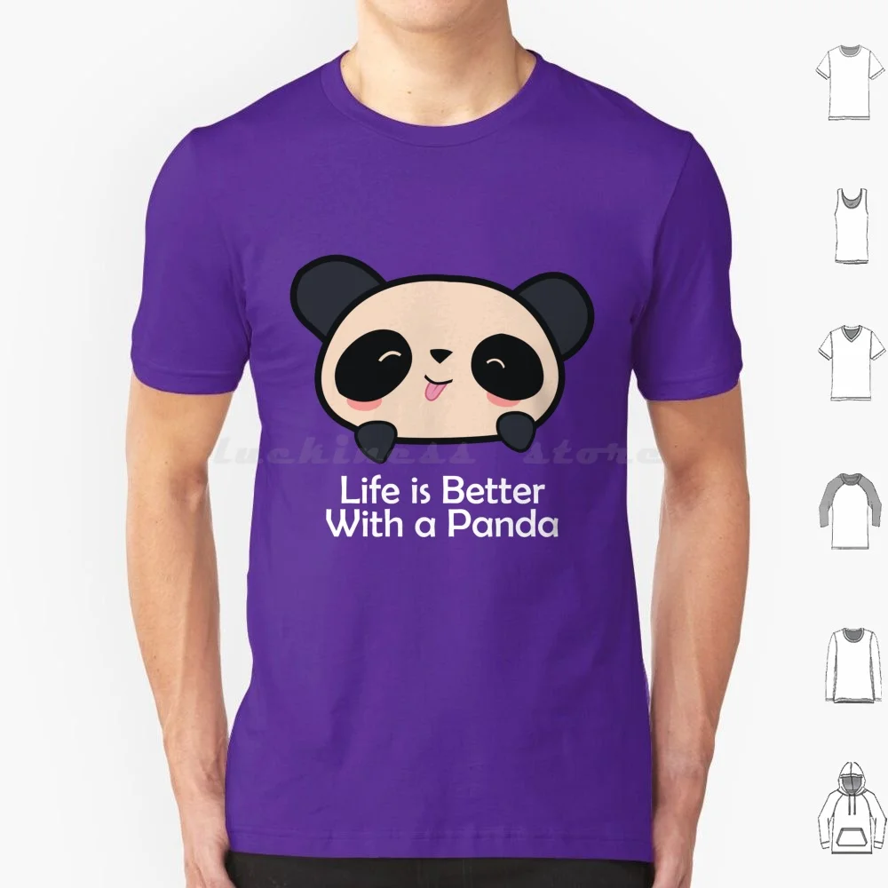 Panda Bear T Shirt Cotton Men Women DIY Print Panda Bear