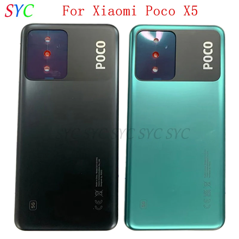 

Rear Door Battery Cover Housing Case For Xiaomi Poco X5 Back Cover with Logo Repair Parts