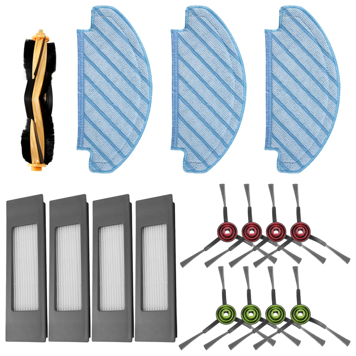 掃除用の布とフィルターアクセサリーのセット,掃除機用のスペアパーツ,ecovacs deebot n8 proおよびn8 pro,掃除機ロボット用