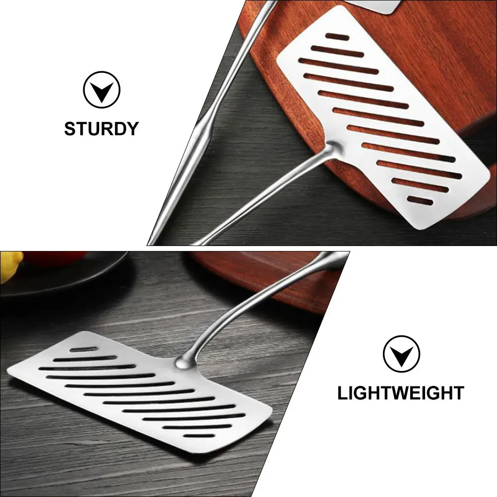 

1Pcs Stainless Steel Frying Fish Spatula Flat Small Pancake Spatula Kitchen Steak Shovel Practical Cooking Tool
