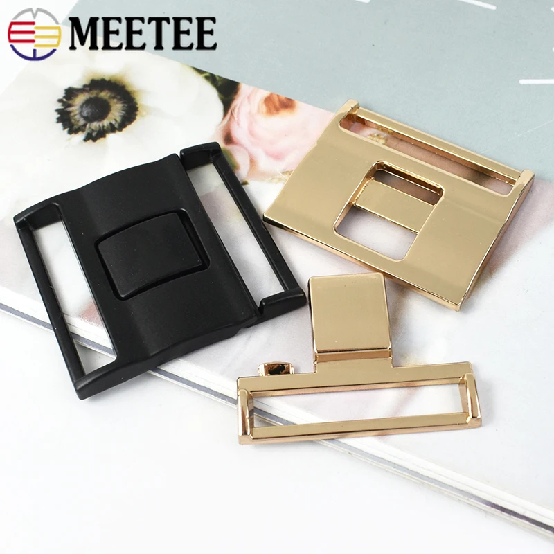 1-5 pz Meetee 40mm fibbie per cinture in metallo giacca a vento piumino bottoni decorativi abito indumento combinazione fibbia accessori