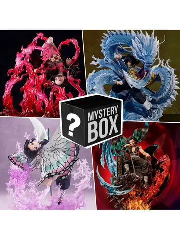 Demon Slayer Mystery Box  Anime Mystery Figures Blind Box Kamado Nezuko Tanjirou Hashibira Inosuke Surprise Box Blind Bag