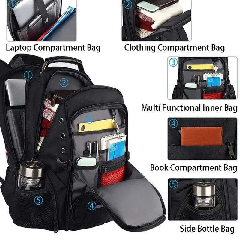 Wasserdichte Reise verschleiß feste Rucksack 15,6-Zoll-Laptoptasche für Männer und Frauen USB-Aufladung Oxford Herren Retro Schult asche groß