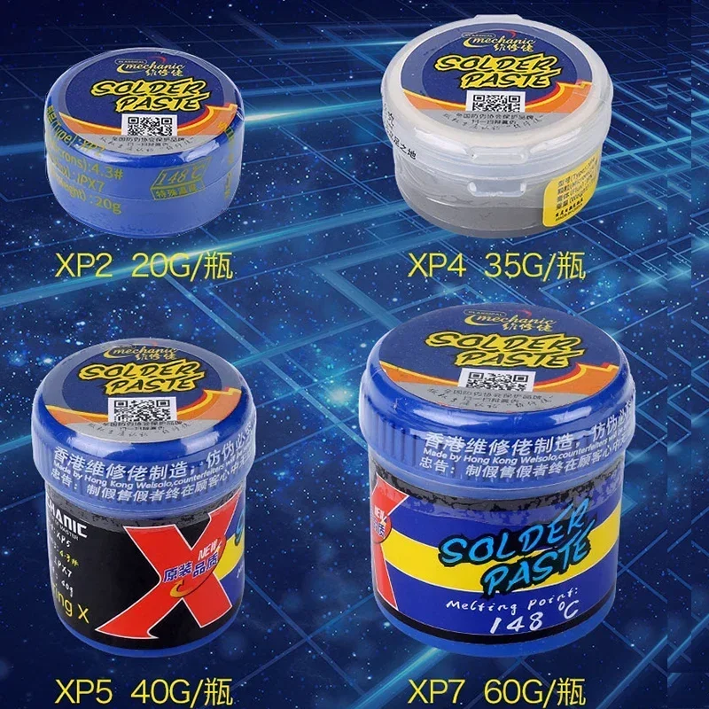 MECHANIC Lead Free Solder Paste Low Temperature148 Degrees Flux Paste dedicated for iPhone X/XS/XR/ XSMAX Motherboard PCB Repair