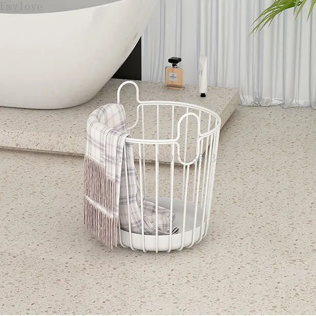 Home Laundry Basket Metal Wheel Basket Dirty Clothes Storage Laundry Organizer Organizer for Clothes Toys корзина для белья