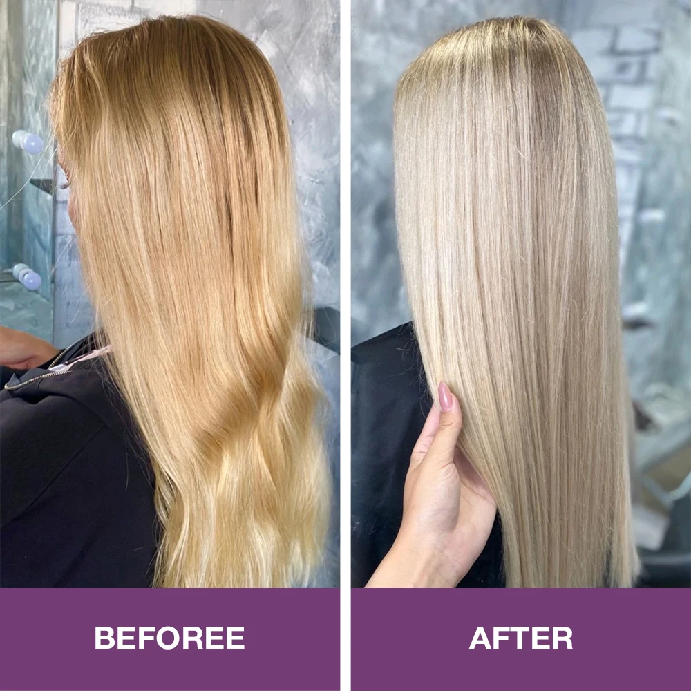 Karseell 500ml Paarse Shampoo Neutraliseert messing- en gele tinten Kleurcorrigeerende Shampoo voor blond zilvergrijs gemarkeerd haar