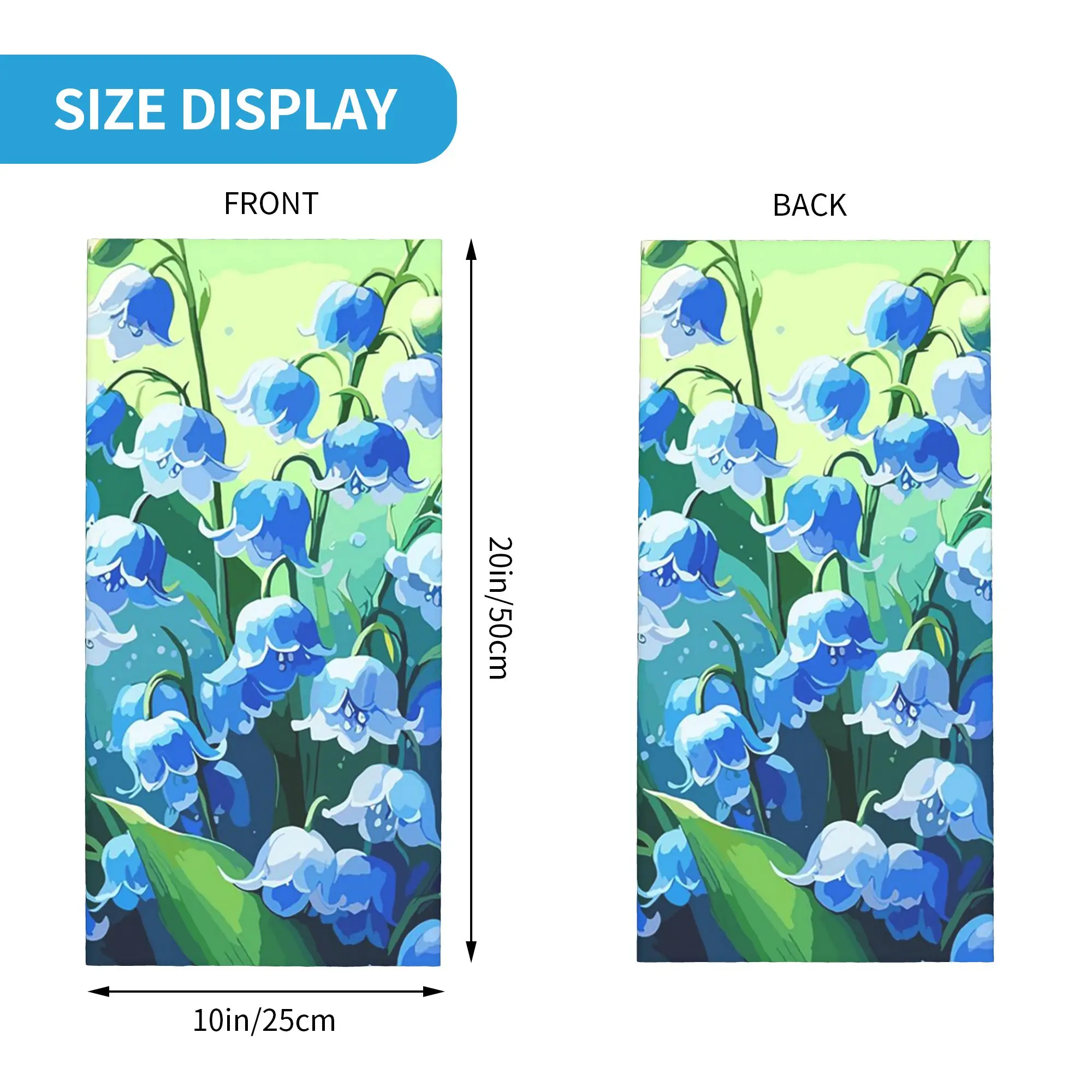 Lily Of The Valley Flower Bandana Neck Cover Printed Magic Scarf Face Mask Outdoor Sports Unisex Adult Windproof