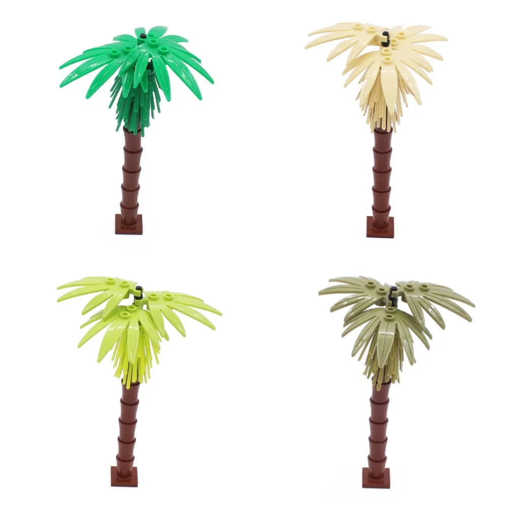 Urban Plant Gardens Bonsai Forests Tropical Rainforests Beaches Islands Coconut Trees – Model Accessories Building Blocks Toys