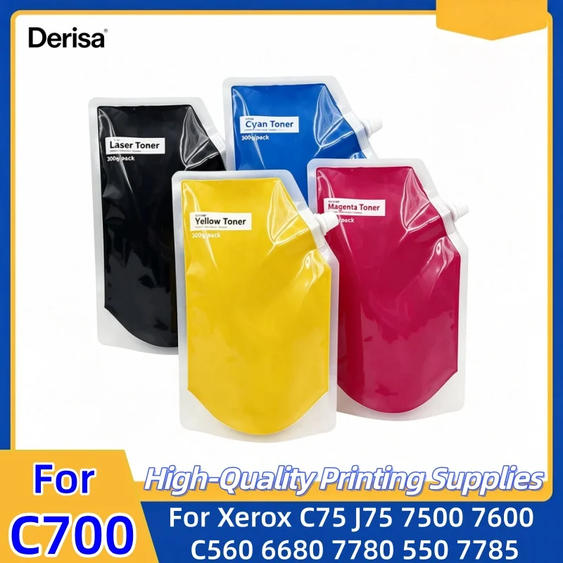 300g/pc C700 Color Refill Toner Powder compatible for Xerox C700 C75 J75 7500 7600 C560 6680 7780 550 7785 700i