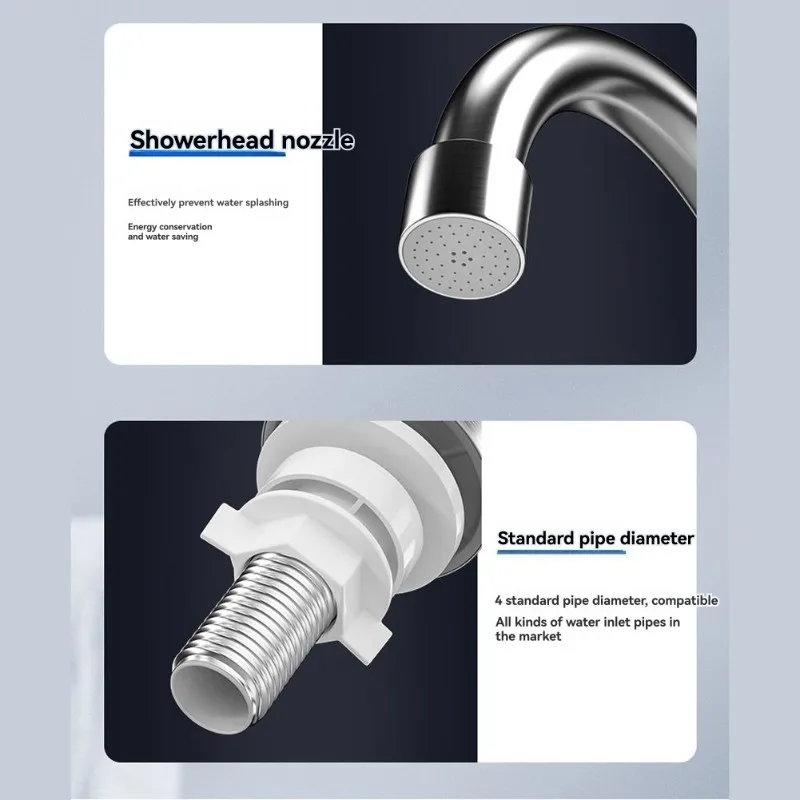 ABVI-Keran Dapur Kamar Mandi yang Dapat Diputar dengan Pemanas, Layar Digital, Air Panas Instan untuk Rumah Tangga, Saluran Masuk Air Samping, Steker EU