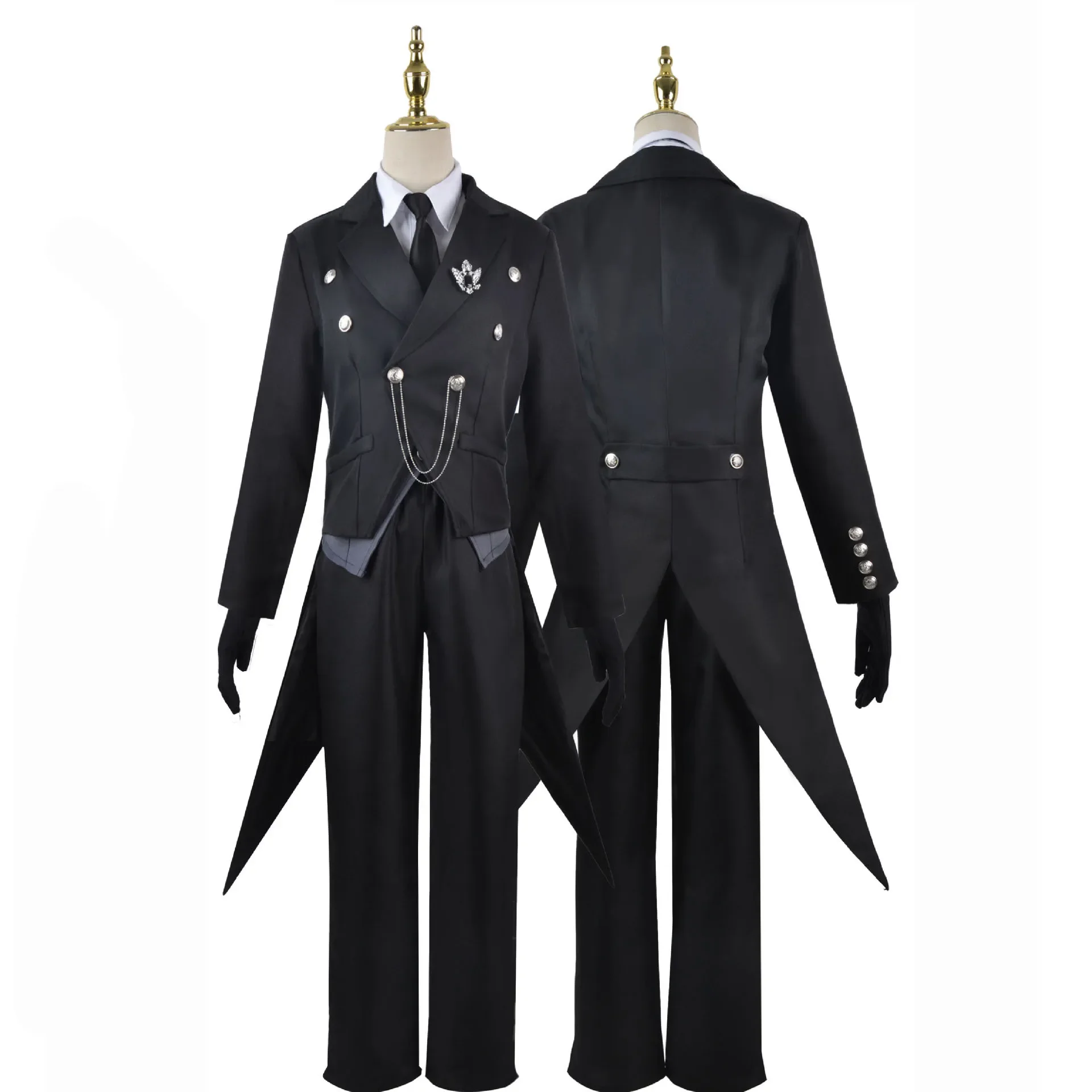 Black Butler Sebastian Michaelis Cosplay Sebas Costume Japanese Anime Carnival Party Uniform Swallowtail