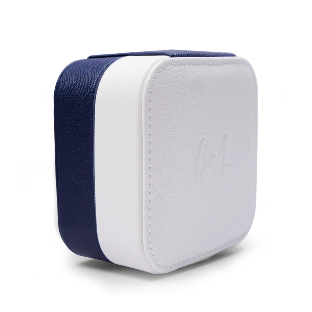 QoA Custodia per auricolari portatile in PU di alta qualità Auricolare magnetico Carry Button Style Scatola di immagazzinaggio Accessorio per borsa per cavo per cuffie per regali