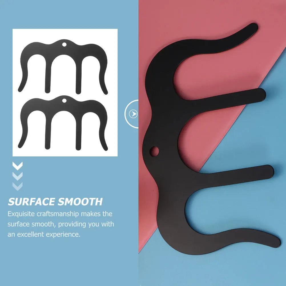 

2 Pcs Sheet Music Clip Page Holder Book Folder Piano Black Clips Score Note Metal