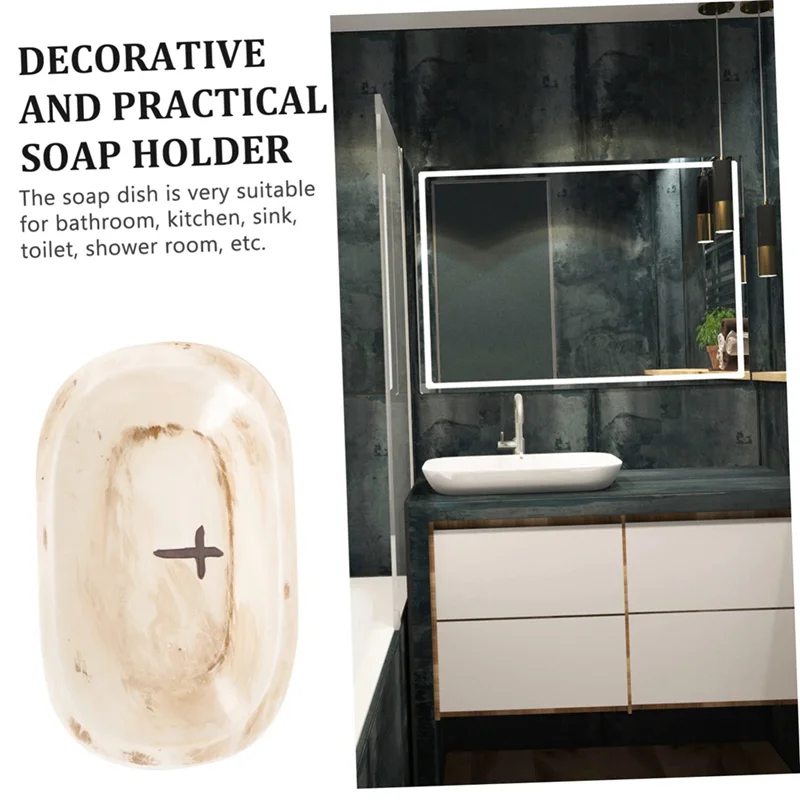 AA86 Kreuztablett, Küchenschwammschale, Heilige Seifenschale, Seifenstück, Schalenhalter, Seifenetui, Badewanne, Tablett für Badewanne, 1 Stück
