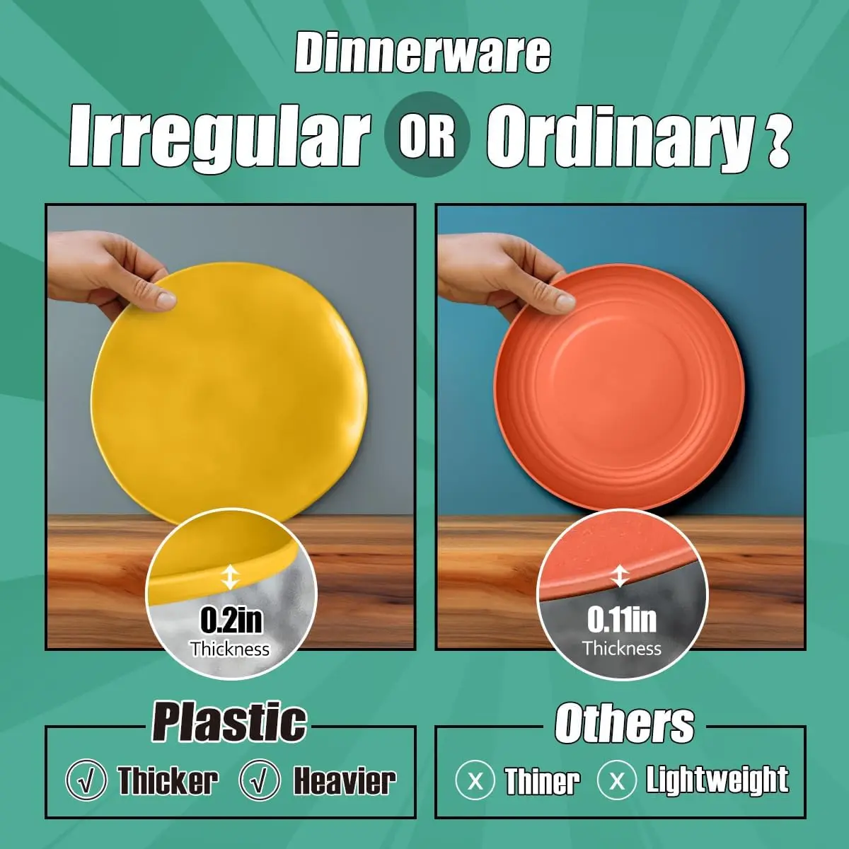 طقم أواني طعام بلاستيكية من قش القمح مكون من 32 قطعة، خدمة لـ 8 أشخاص، أطباق عشاء، طبق حلوى، أوعية حبوب، أكواب، غير قابلة للكسر