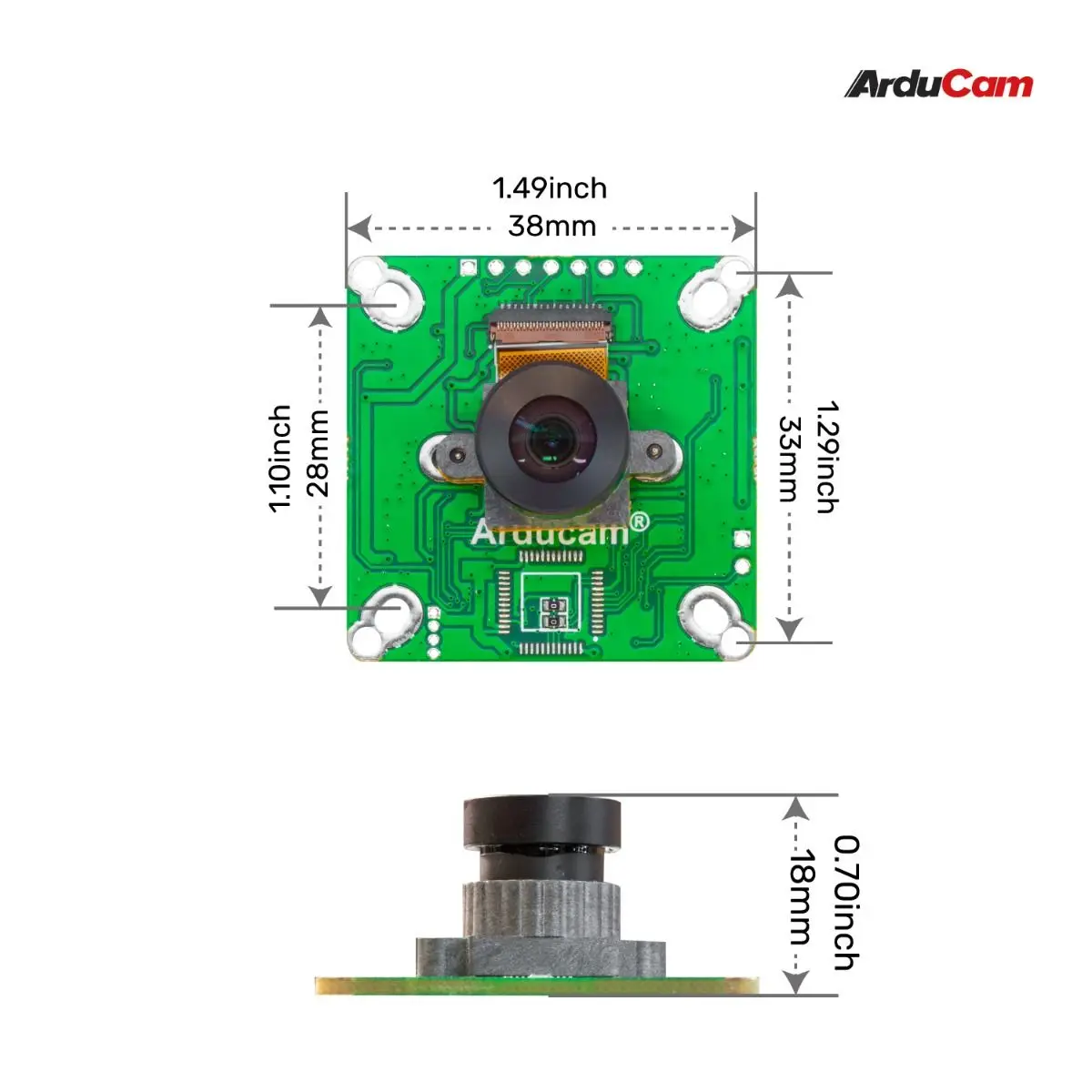 Arducam 1MP*4 Quadrascopic Monochrome Camera Bundle Kit for Raspberry Pi, Four OV9281 Global Shutter Camera Modules and Camarray