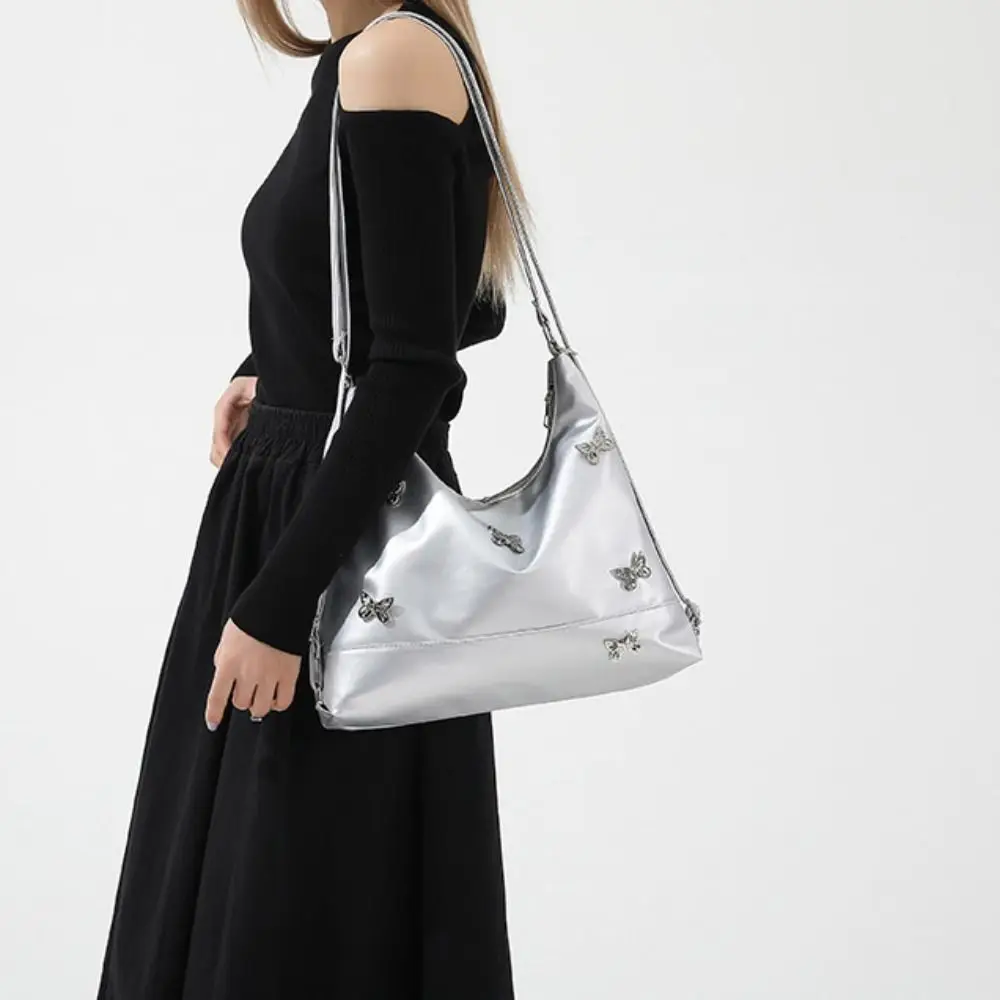 Simple Y2K Butterfly Shoulder Bag Shopping Bag Mommy Bag Large Capacity Tote Bag Underarm Bag Storage Bag Crossbody Bag Travel