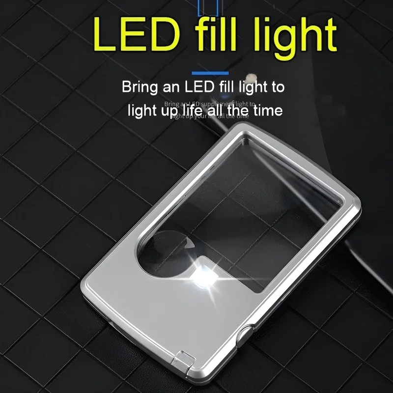 Picture 4: -Thin Rectangular LED  Magnifying   Soft  Shade High Magnification Dual-Lens Illuminated Lens For