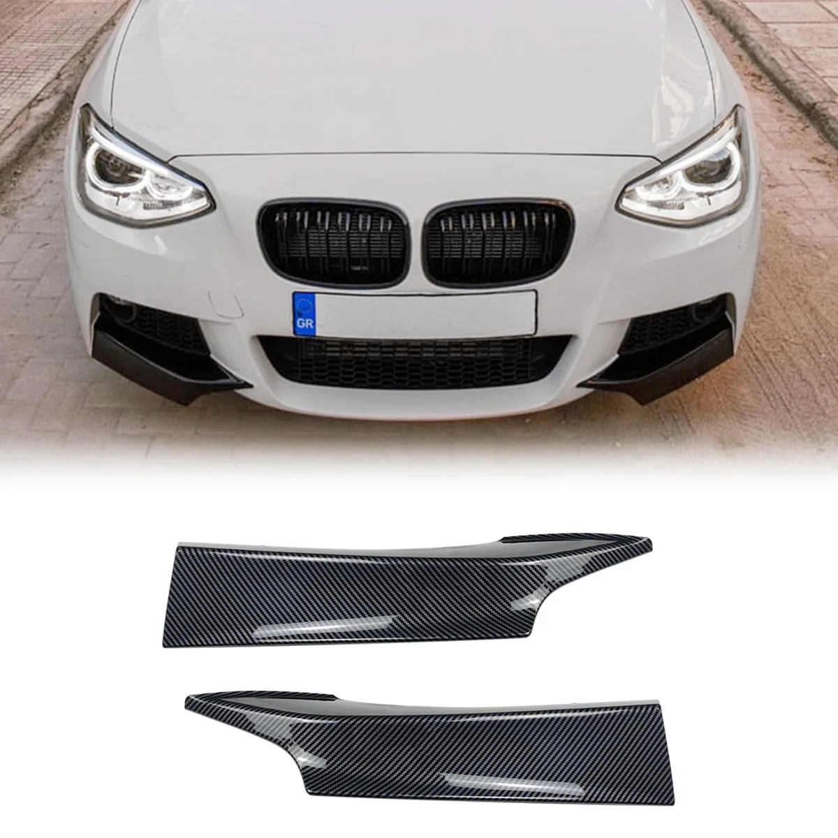 For BMW 1Series 120I F20 F21 Early M Sport 2012-2014 Front Bumper Lip Angle Diffuser Splitter Spoiler Protector