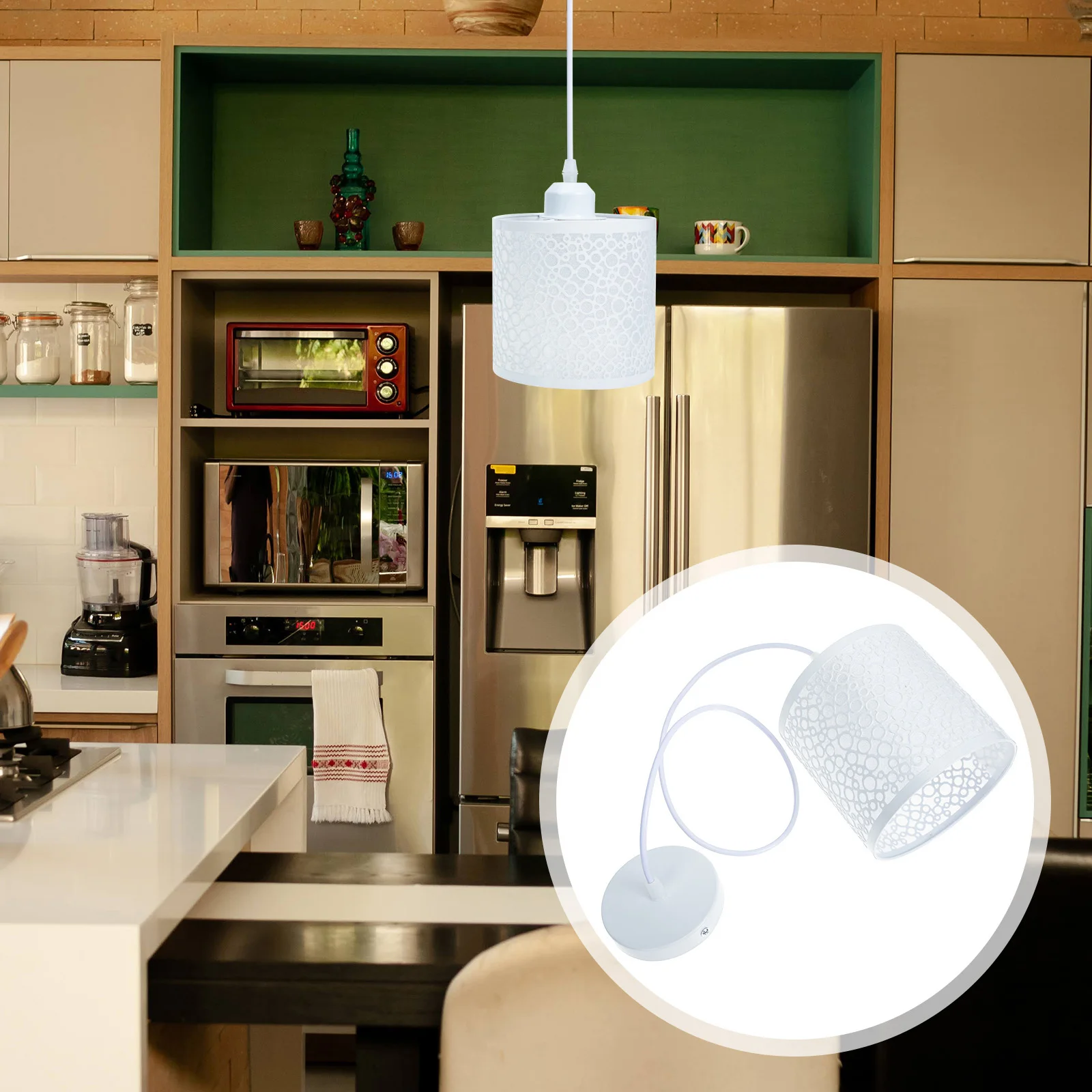 

Wrought Iron Ch Creative Hanging Lamp Modern Ceiling Light Adjustable Height Pendant for Dining Bar Coffee Shop