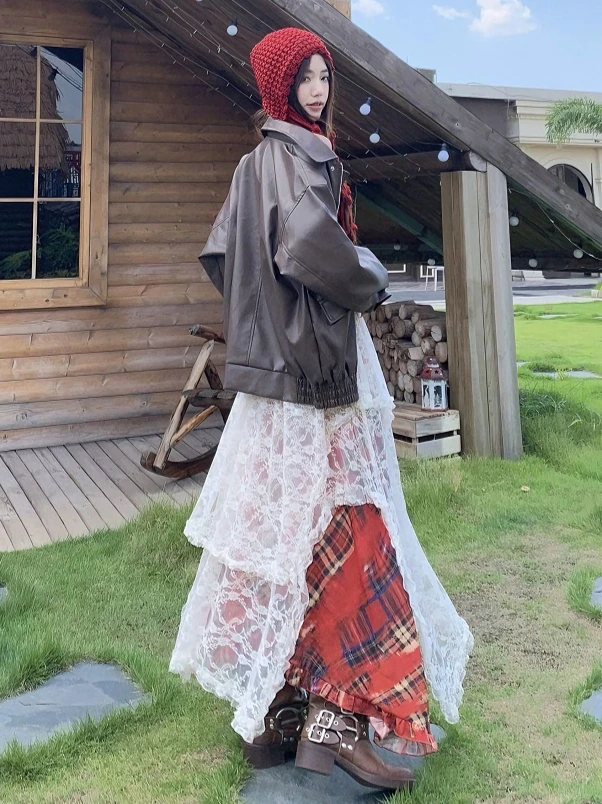 المرأة الصيف تنوعا الطبقات غير النظامية تنورة دانتيل البوهيمي البدوي نمط تنوعا معلقة نصف تنورة مطوي تنورة