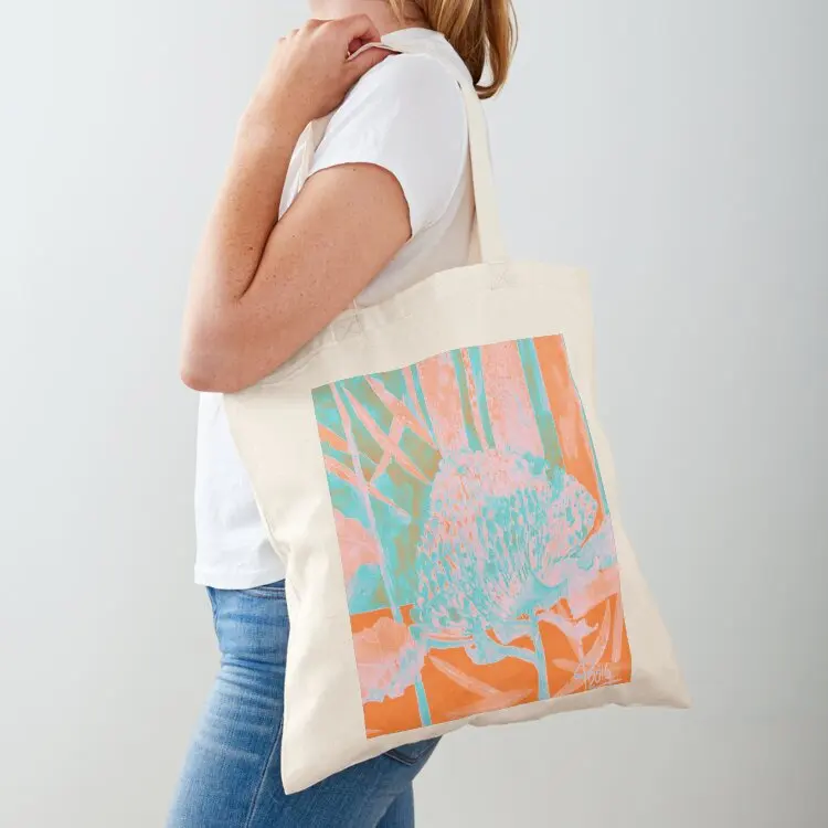 

Australian Waratah - Pastel Orange Tote Bag Canvas bag tote bag personalized tote reusable shopping bags