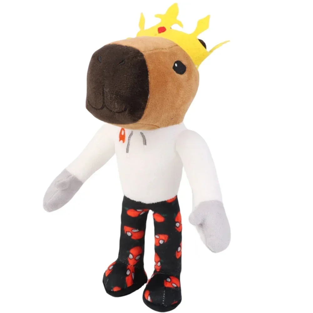 

28cm AQUISIbloxS Plush Toys Simulation Capybara Stuffed Animals Hot Game Figure Best Gift for Fans Kids Home Decoration