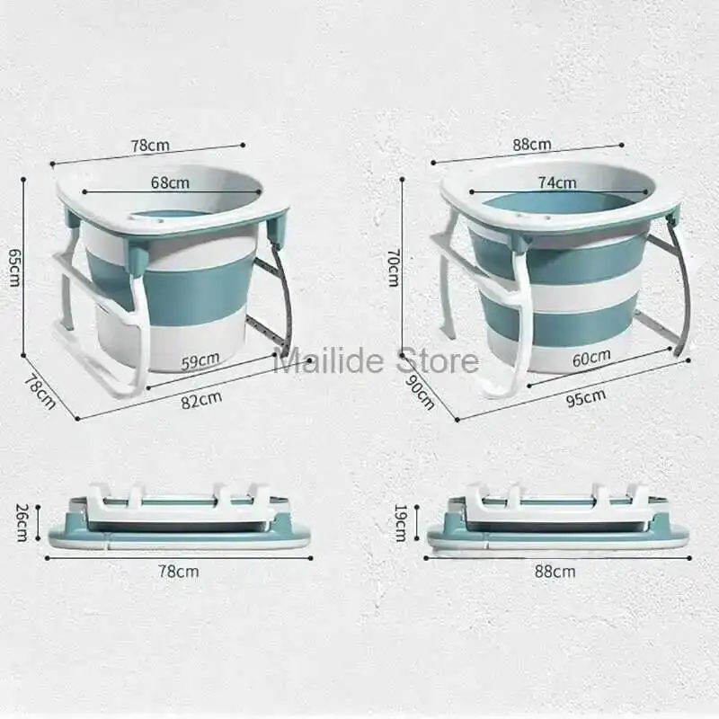 

Portable Bathtub Adult Household High Bath Foldable Bucket Small Apartment hot tub large Bath Bucket Light Luxury Baby Bathtub