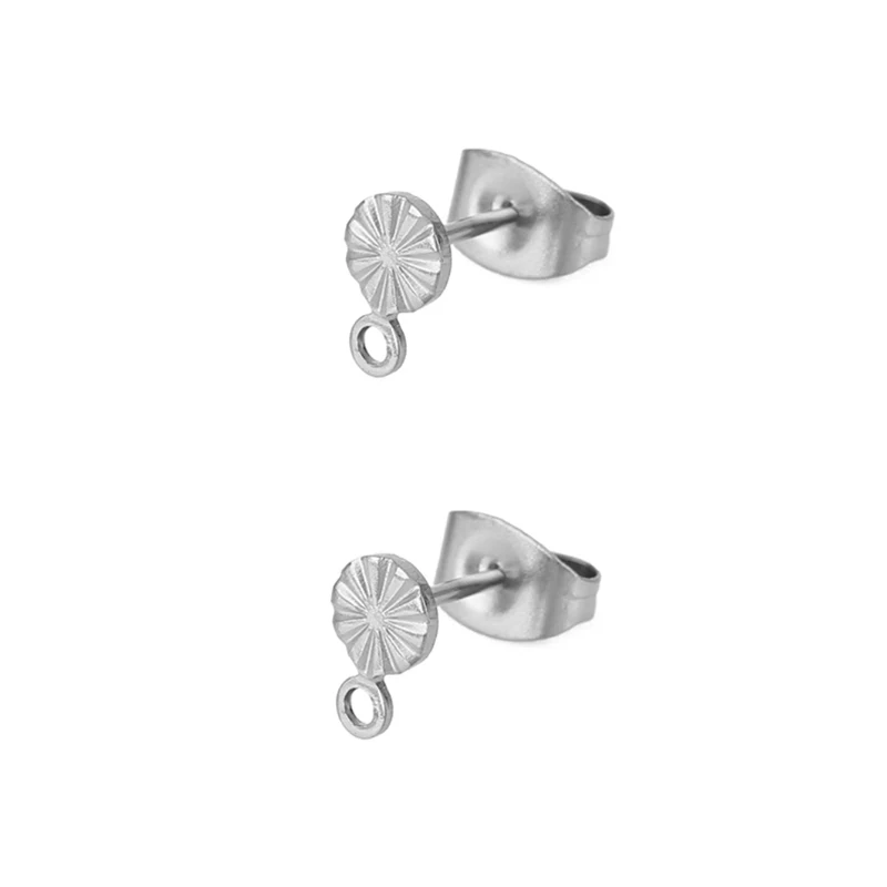20pcs Stainless Steel Star Heart Studs for DIY Jewellery Making
