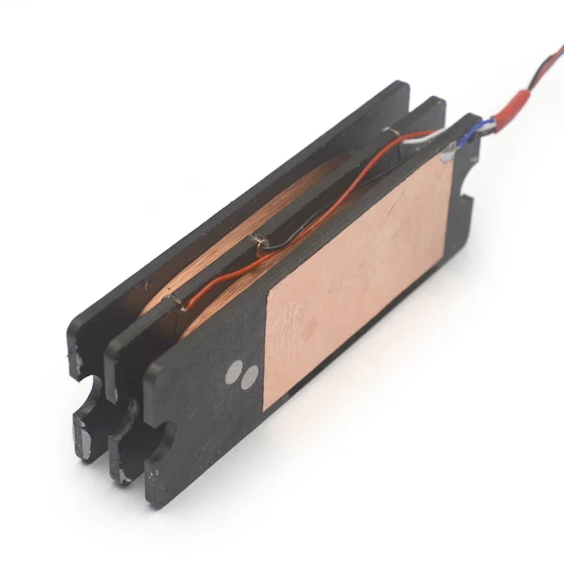 Alnico 5 Stacked Humbucker for 4 String Bass with Staged Polepiece Noise Reduction 17/18.3MM 4 Conduct Output Split Coil
