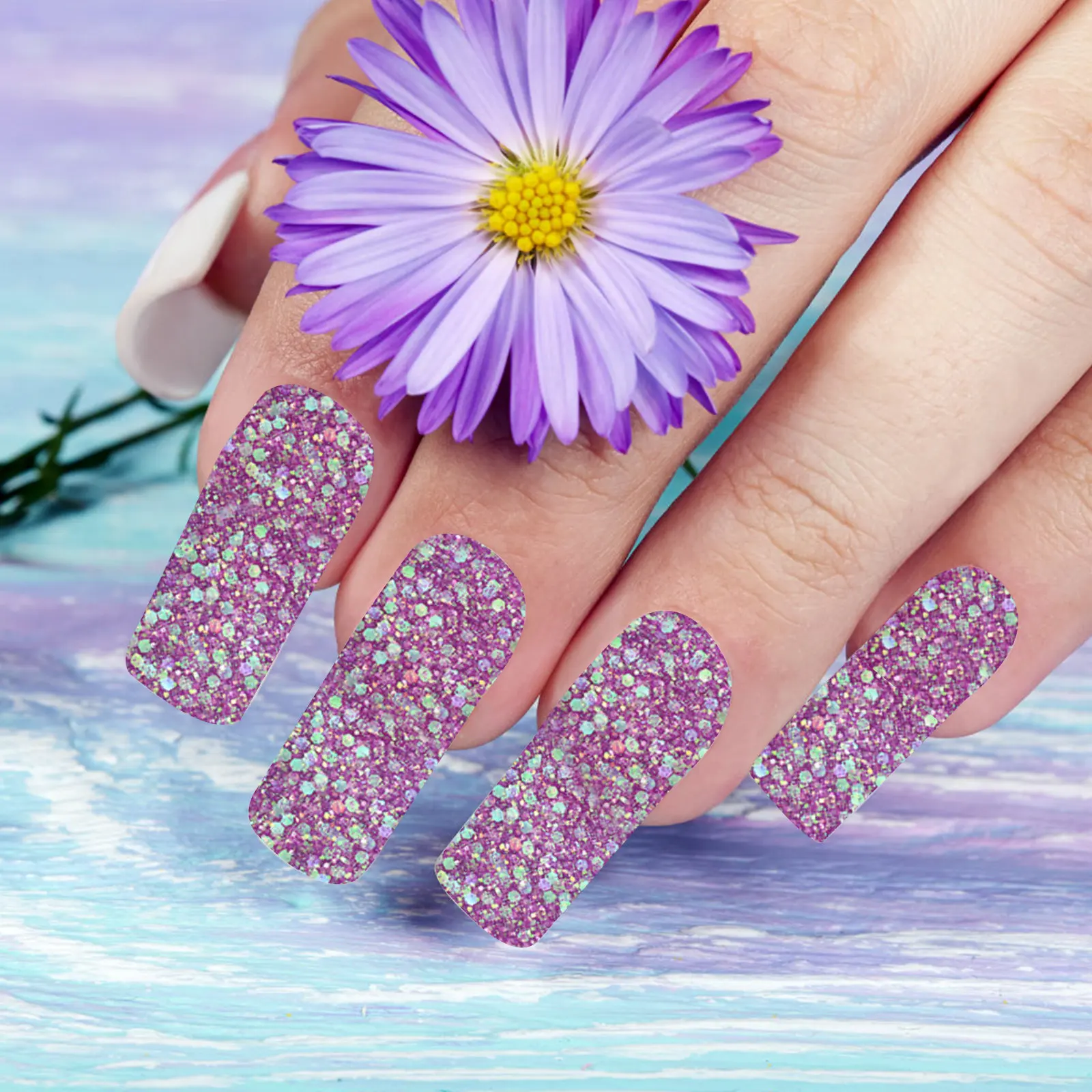 32 Bottles Nail Glitter Sequins Powder for DIY Manicure Art Shimmer Effect Smooth Non-Grainy Sparkling Nail Decor Paillettes