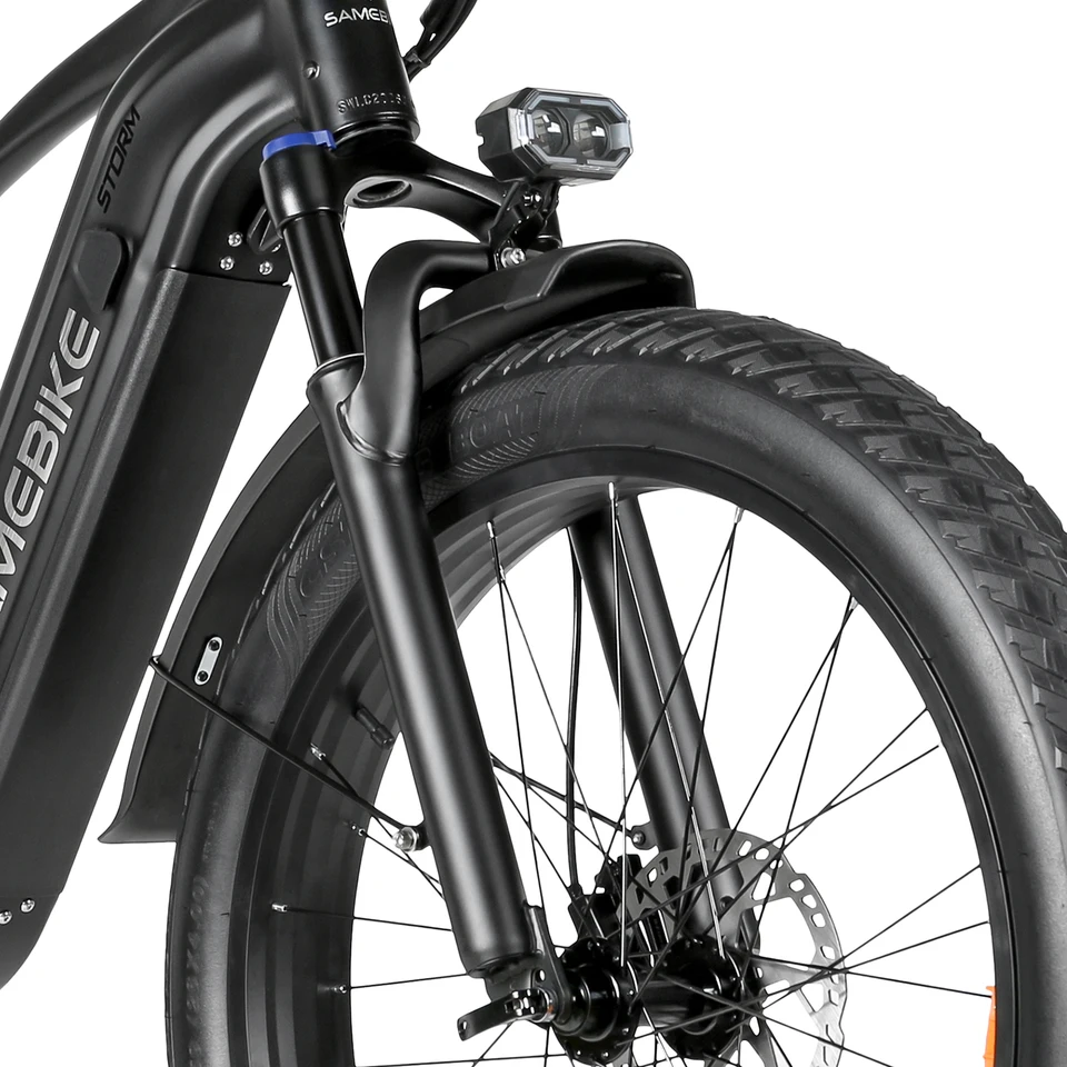 Electric Bike SAMBEIKE 1800W Peak Motor 31MPH 48V 20Ah Battery 26×4.0" Fat Tire Full Suspension Hydraulic Disc Brakes  8-Speed LCD Display Turn Signals 3 Riding Modes Electric Bike for Adults Commuting Mountain Off-Road Snow image 8