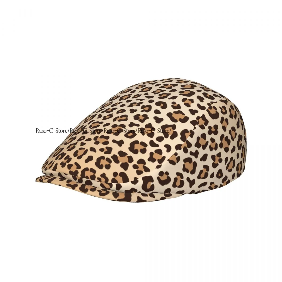 Spring Summer Adult Flat Cap Leopard Texture Unisex Newsboy Ivy Cap Light Thin Forward Beret Outdoor Hat