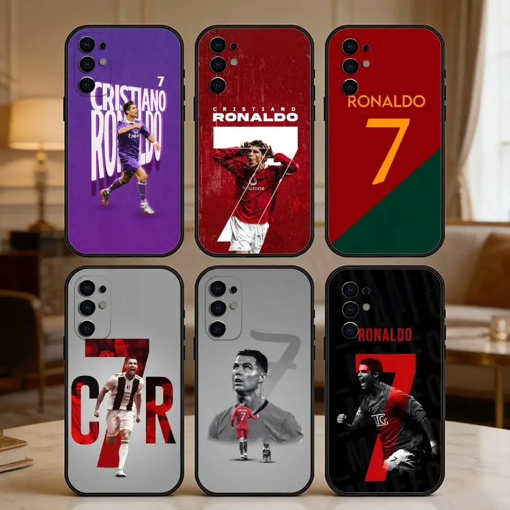 

CR7 R-Ronaldo Football Player Phone Case For Samsung S25,S24,S21,S22,S23,S30,Ultra,S20,Plus,Fe,Note,5G Black Cover