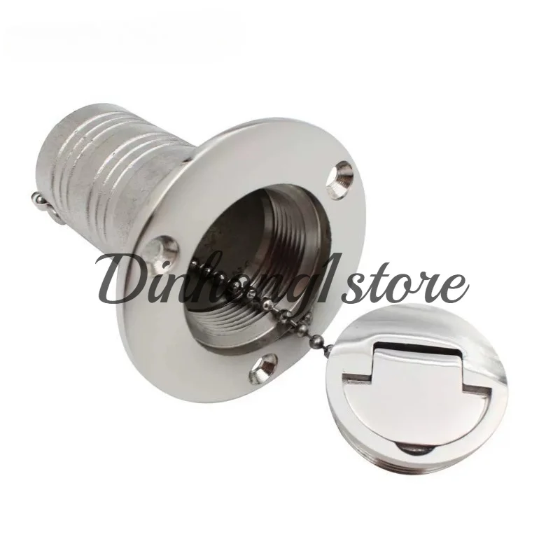Stainless steel small flap refueling port, yacht fuel tank port, RV water injection saliva hatch cover