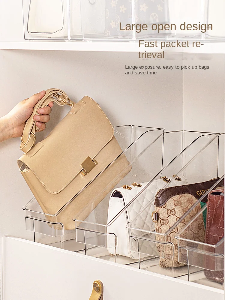 Bag Spatial Storage Artifact Wardrobe Dust Cleaning Shelving Luxury Storage Transparent Box Display Cabinet Household Organizer