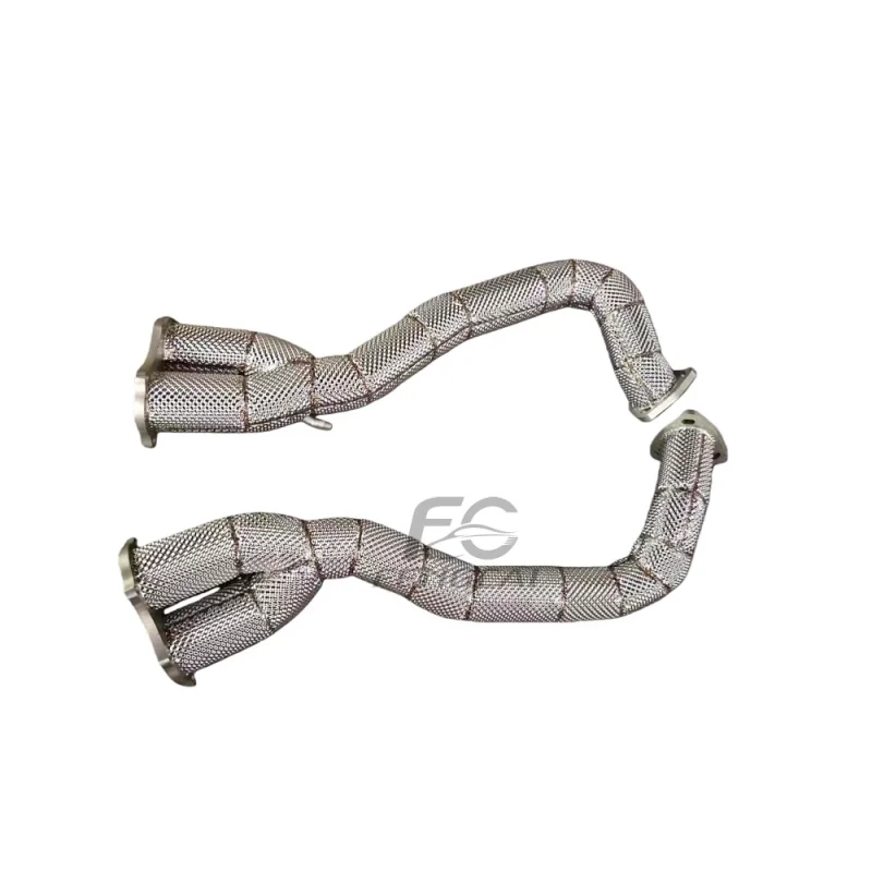 Downpipe Exhaust for Porsche 718 GT4/GTS 4.0 2022 with OPF High Flow SS304 with Heat Shield Racing Performance Upgrade Power